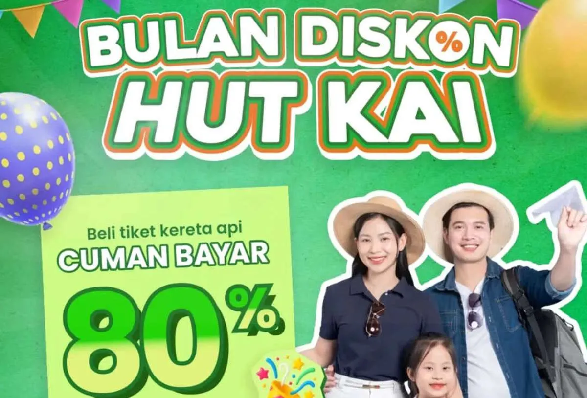 Promo Bulan Diskon HUT KAI ke-80 September 2025 Diskon 20%, Cek Syarat & Ketentuannya