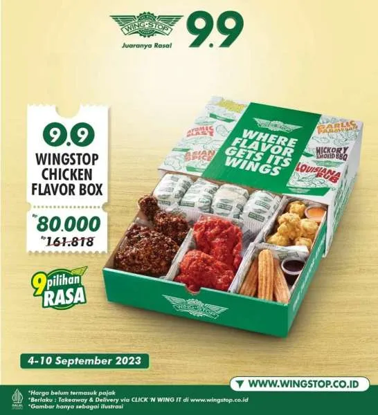 Promo 9.9 Wingstop Chicken Flavor Box