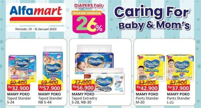 Promo Alfamart Diapers Fair Diskon hingga 26%, Berlaku sampai 15 Januari 2023