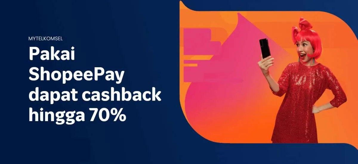 Promo Telkomsel x ShopeePay Spesial Payday, Beli Paket Data Cashback 70%