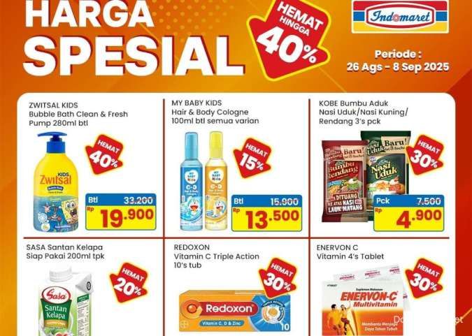 Promo Indomaret Harga Spesial 26 Agustus-8 September 2025, Produk Zwitsal Diskon 40%