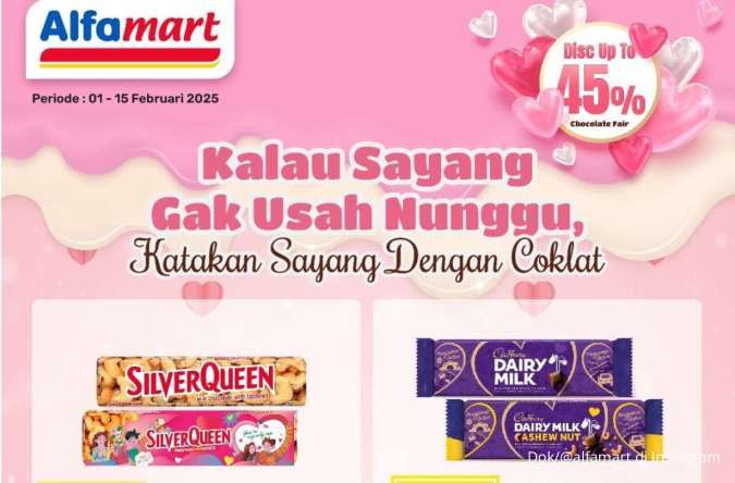 Promo Valentine di Indomaret-Alfamart 14-15 Februari 2025, Cokelat Diskon Sampai 45%