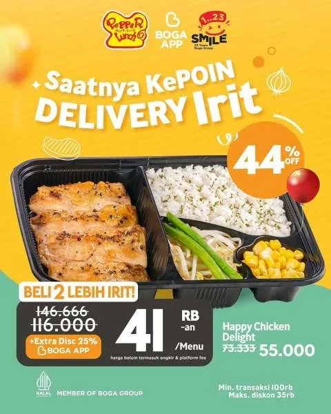 Promo Pepper Lunch Delivery September Hemat dengan BogaApp