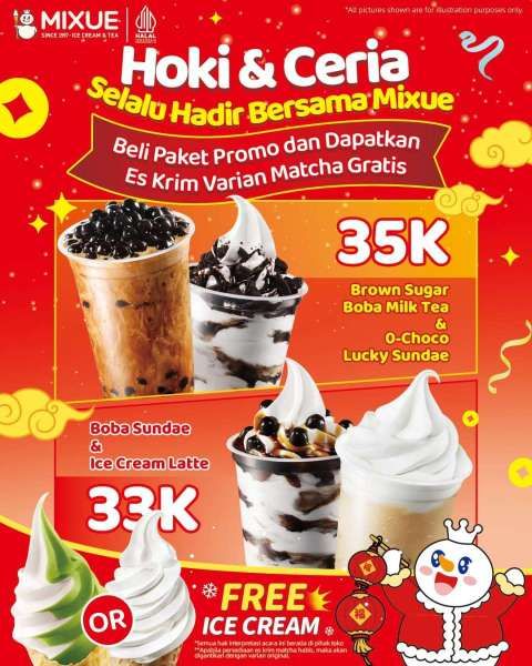 Promo Mixue Spesial Imlek 25 Januari-2 Februari 2025