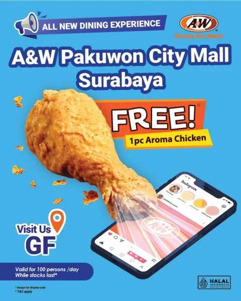 Promo A&W Opening Pakuwon City Mall Surabaya