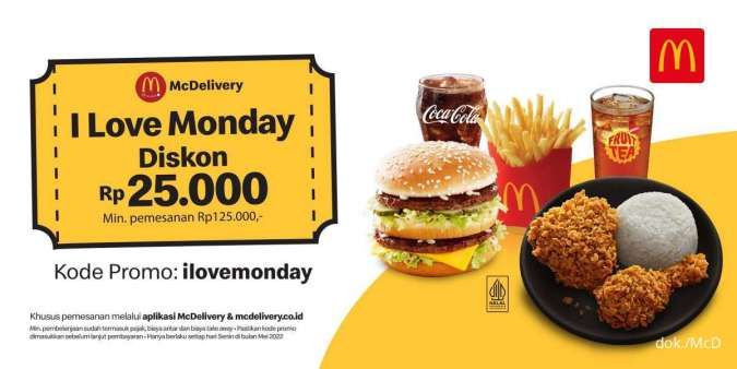 Promo McD (9/5), Semua Menu di Paket I Love Monday Diskon Rp 25.000 via McDelivery