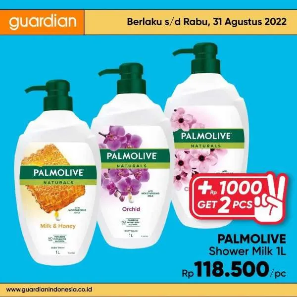 Promo Guardian +1000 Get 2 Pcs Periode 25-31 Agustus 2022