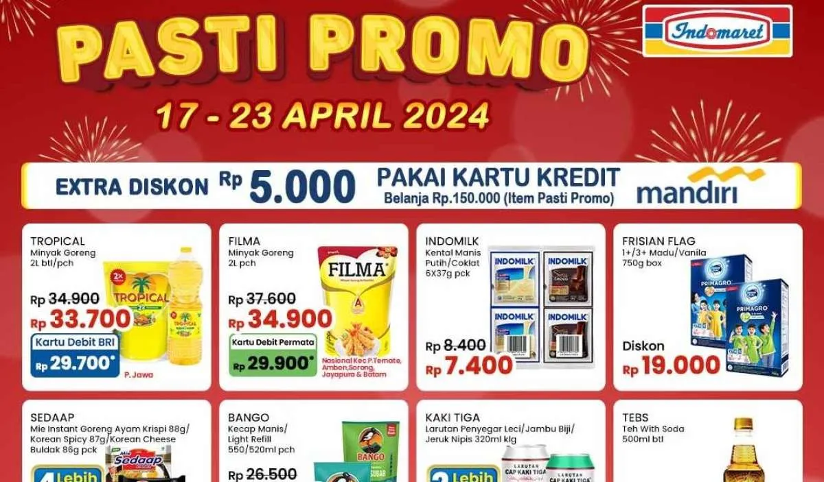 Promo JSM Indomaret Hari Ini 21 April 2024, Harga Lebih Murah dengan Kartu Bank BRI