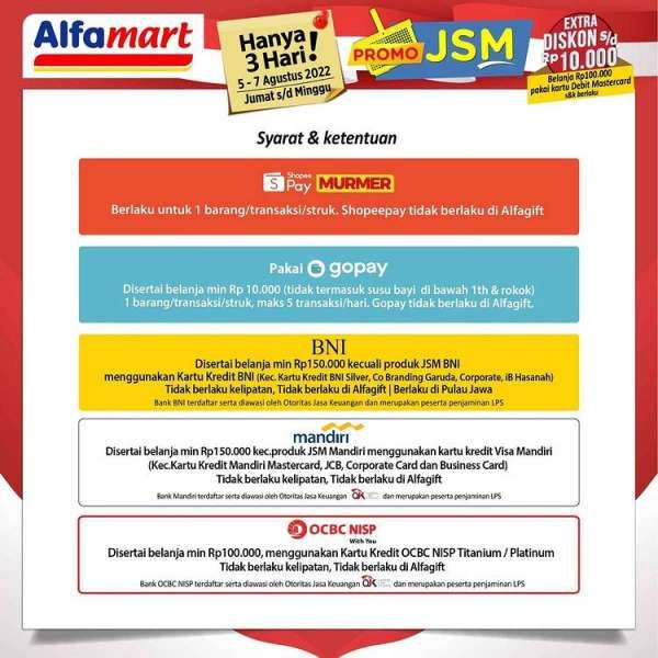 Promo JSM Alfamart 5-7 Agustus 2022