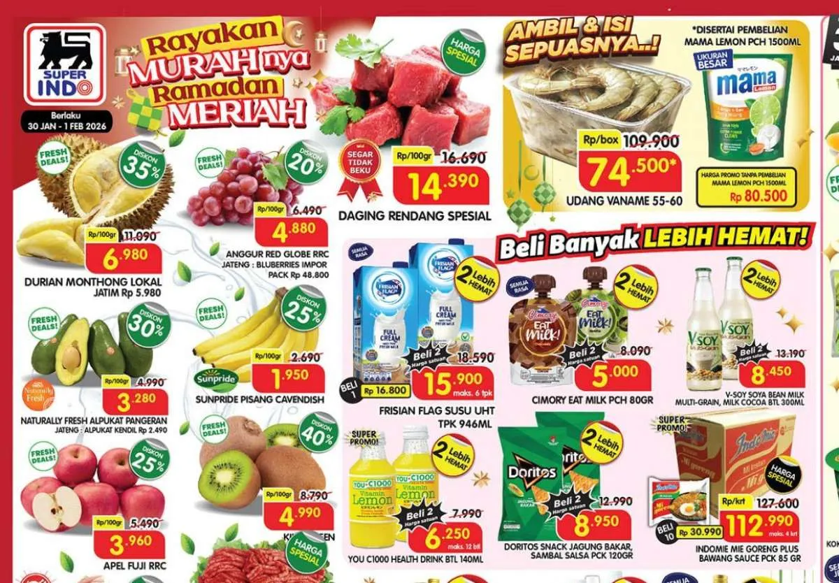 Promo JSM Superindo 30 Januari-1 Februari 2026, Diskon 40% Jelang Ramadan