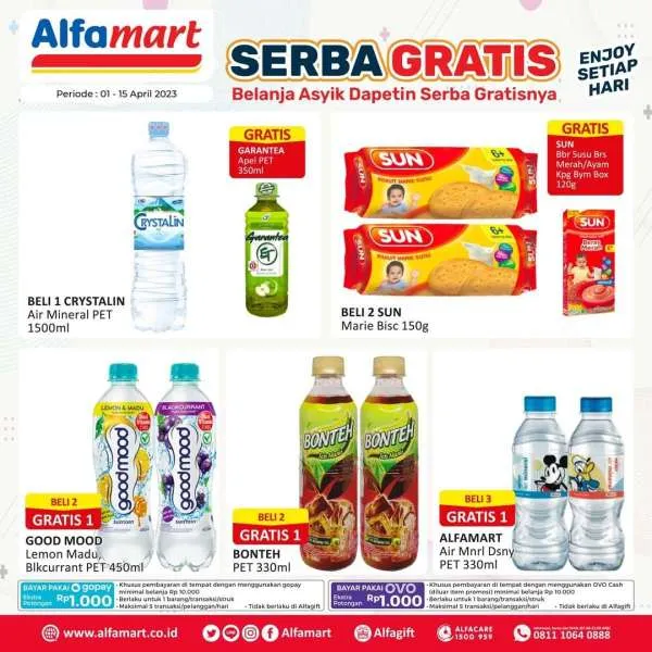 Promo Alfamart Serba Gratis Periode 1-15 April 2023