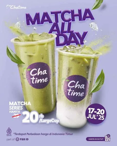 Promo Chatime Matcha All Day 17-20 Juli 2025