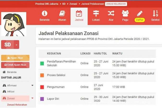 PPDB Online DKI Jakarta 2020 jalur zonasi masuk hari kedua, buruan daftar