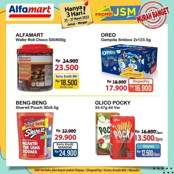 Promo JSM Alfamart Periode 25-27 Maret 2022