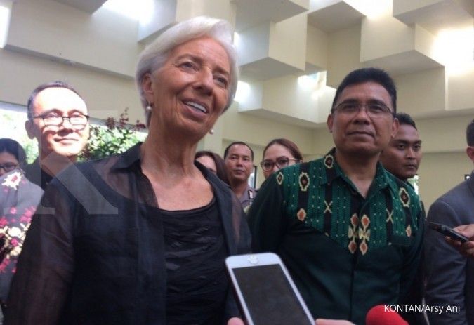 Kunjungi Bali cek persiapan pertemuan IMF, Lagarde harap Gunung Agung tenang