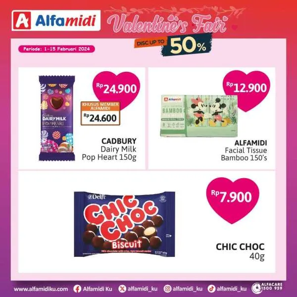 Promo Alfamidi Valentines Fair Periode 1-15 Februari 2024