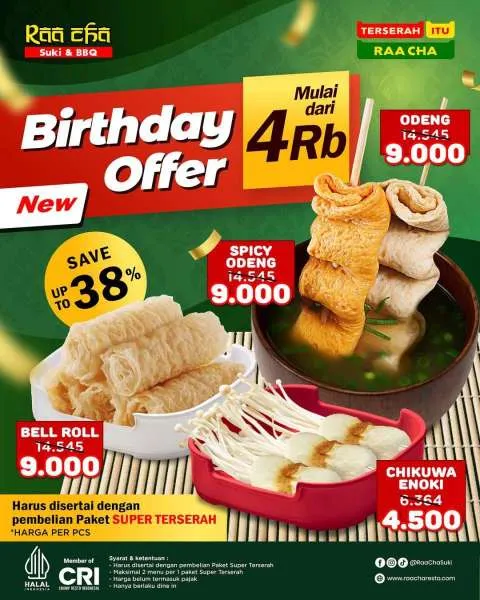 Promo Raa Cha Birthday Offer Oktober 2025