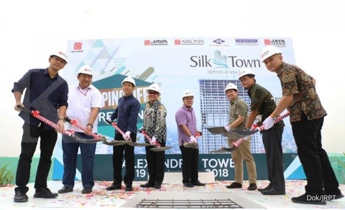 Jaya Real Property (JRPT) lakukan tutup atap apartemen tower pertama proyek Silk Town