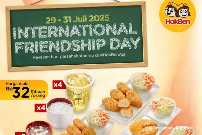 Rayakan Hari Persahabatan dengan Promo HokBen 29-31 Juli Paket Ramean Lebih Hemat