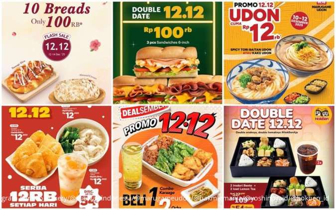 10 Daftar Promo 12.12 Kuliner Favorit Desember 2025, Mako Bakery sampai HokBen Hemat