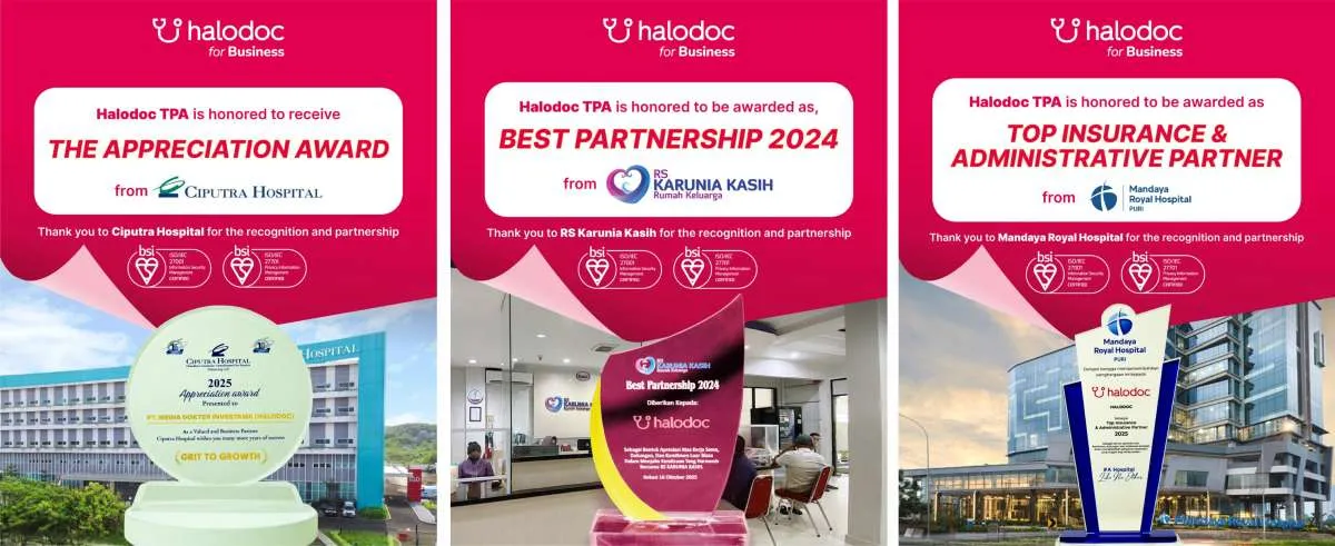 Jelang 10 Tahun, Halodoc Raih 3 Penghargaan Top Insurance & Administrative