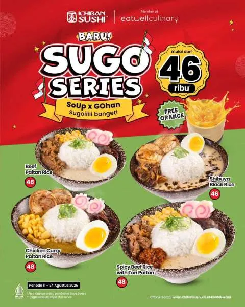 Promo Menu Baru Ichicban Sushi Sugo Series 11-24 Agustus