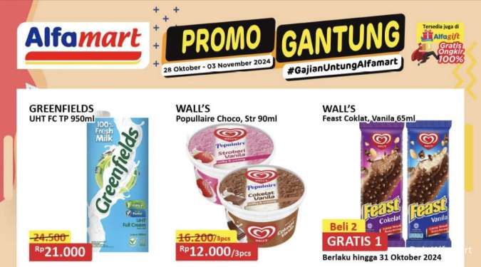 Promo Es Krim di JSM Alfamart Gantung dan Superindo Weekend Terbaru, Beli 2 Gratis 1