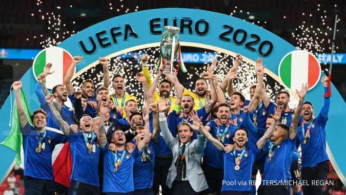 Timnas Italia saat menjuarai Euro 2020