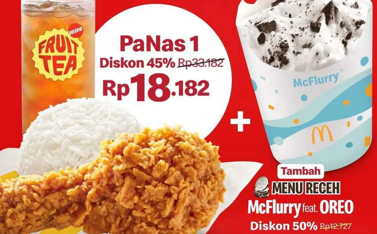 Promo McD Agustus Hemat Hari Ini Saja, Nikmati Paket PaNas 1 Cuma Rp 18.000-an 
