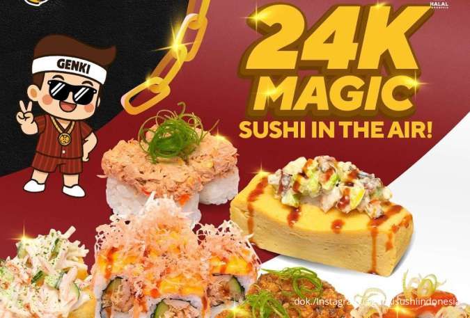 Mulai Hari Ini! Promo Genki Sushi 16 Menu Baru Serba Rp 24.000 Per Porsi Mulai Hari Ini! Promo Genki Sushi 16 Menu Baru Serba Rp 24.000 Per Porsi