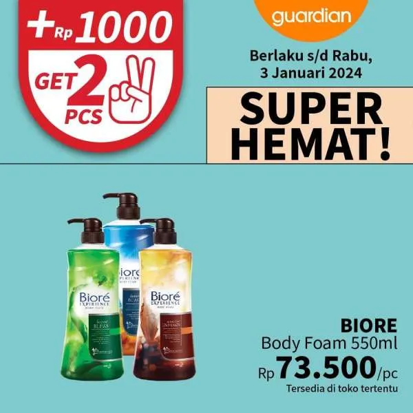 Promo Guardian Super Hemat Periode 21 Desember 2023-3 Januari 2024