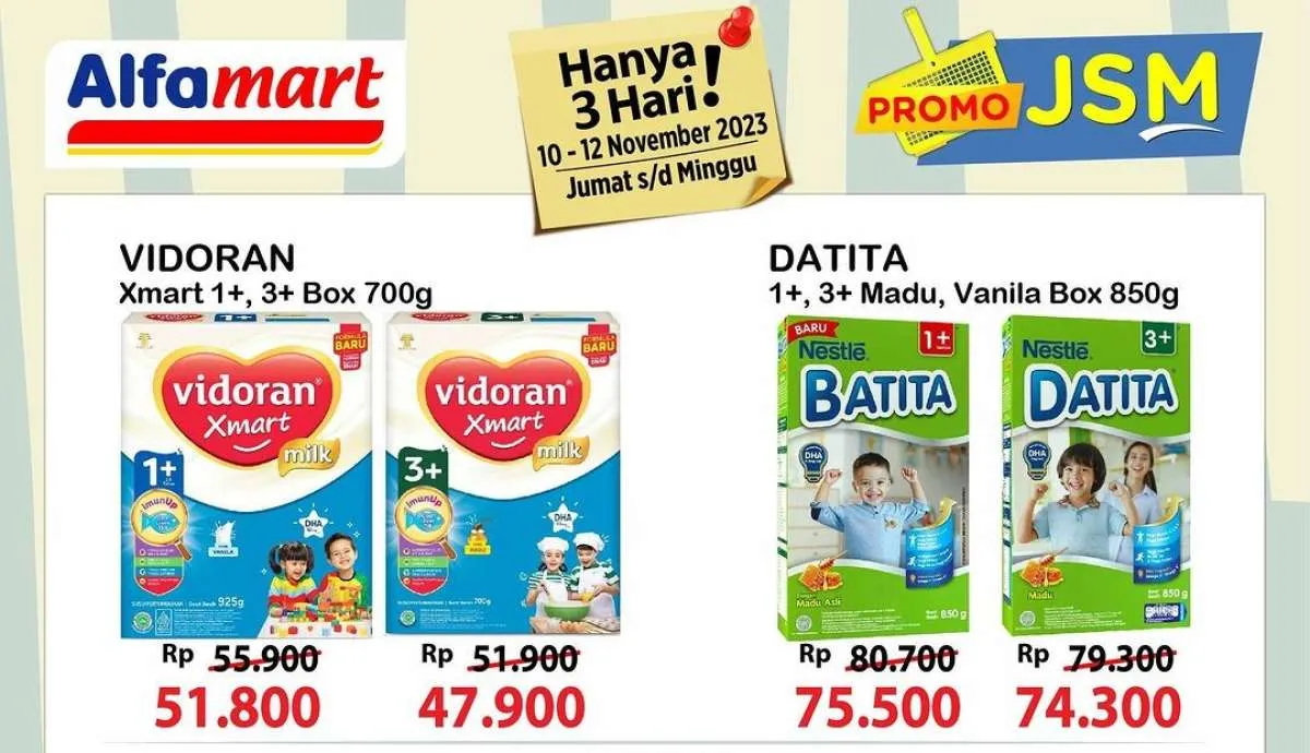 Promo JSM Alfamart Terbaru 11 November 2023, Susu dan Minyak Goreng Lebih Murah