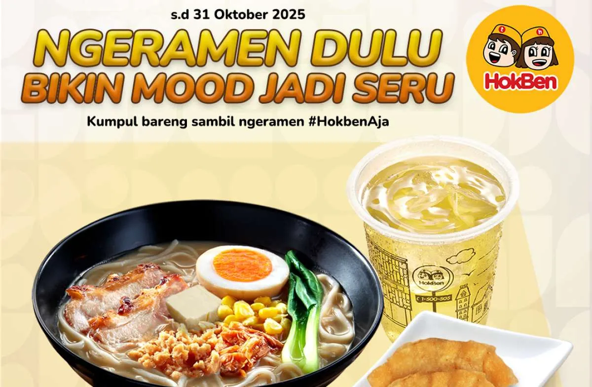 Promo HokBen Ngeramen Dulu Oktober 2025, Cuma Rp 52.000-an Bebas Pilih Ramen