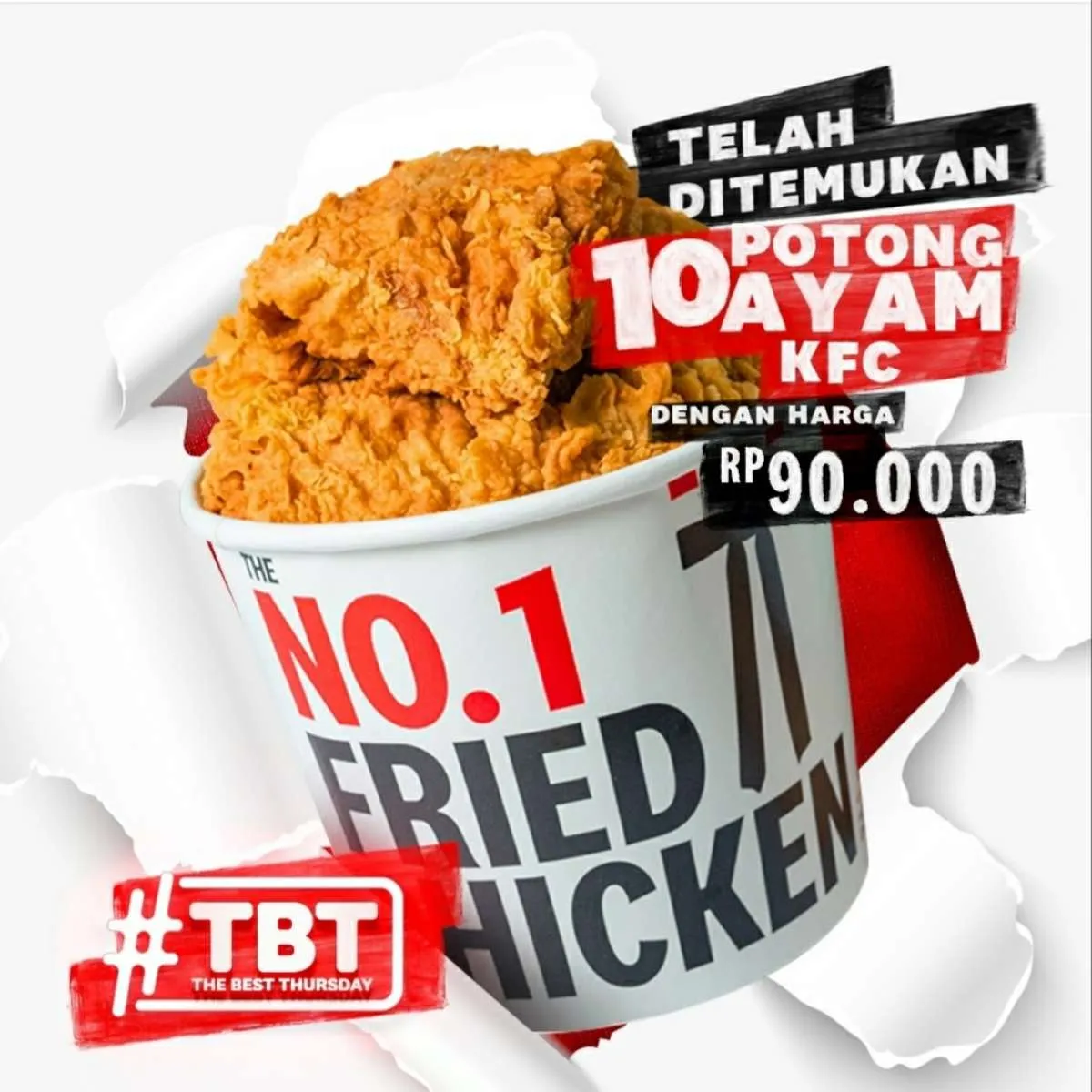 Promo KFC Hari Ini 22 Juli 2021, TBT 10 Potong Ayam Harga 90 Ribu Cuma Hari Ini!
