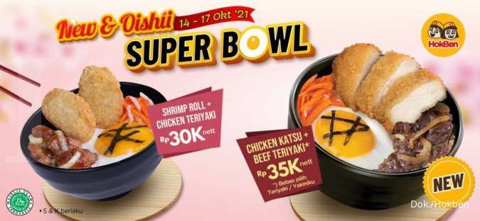 Promo Hokben 14-17 Oktober 2021, Super Bowl New dan Oishii Rp 30.000-an