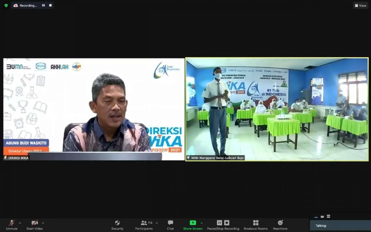Digelar virtual, program Direksi WIKA Mengajar 2021 jangkau 61 titik sekolah
