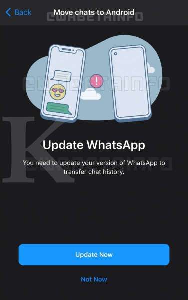 Fitur pindahkan chat WhatsApp ke nomor baru 