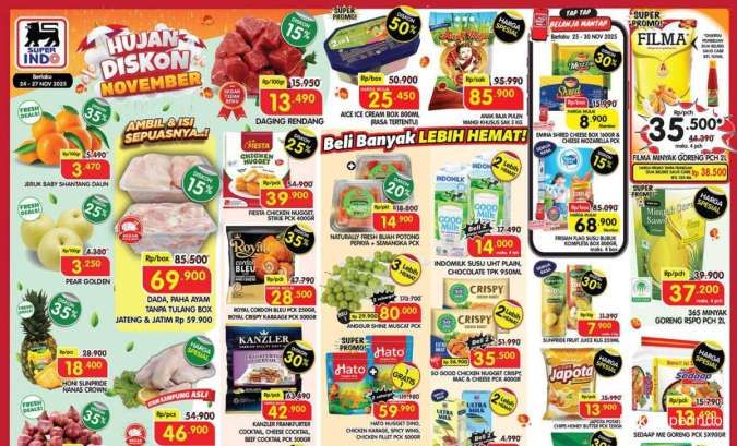 Promo Superindo Weekday 24-27 November 2025, Beras & Minyak Lebih Murah!