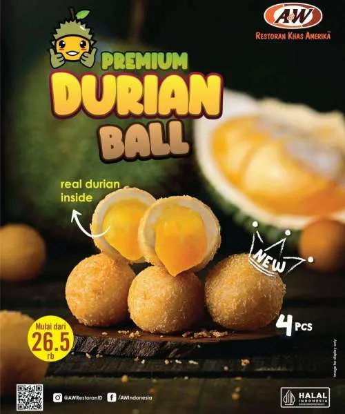 Menu baru AW Restoran Durian Balls