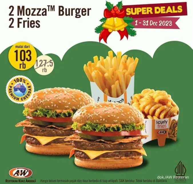 Promo AW Restoran Super Deals 1-31 Desember 2023