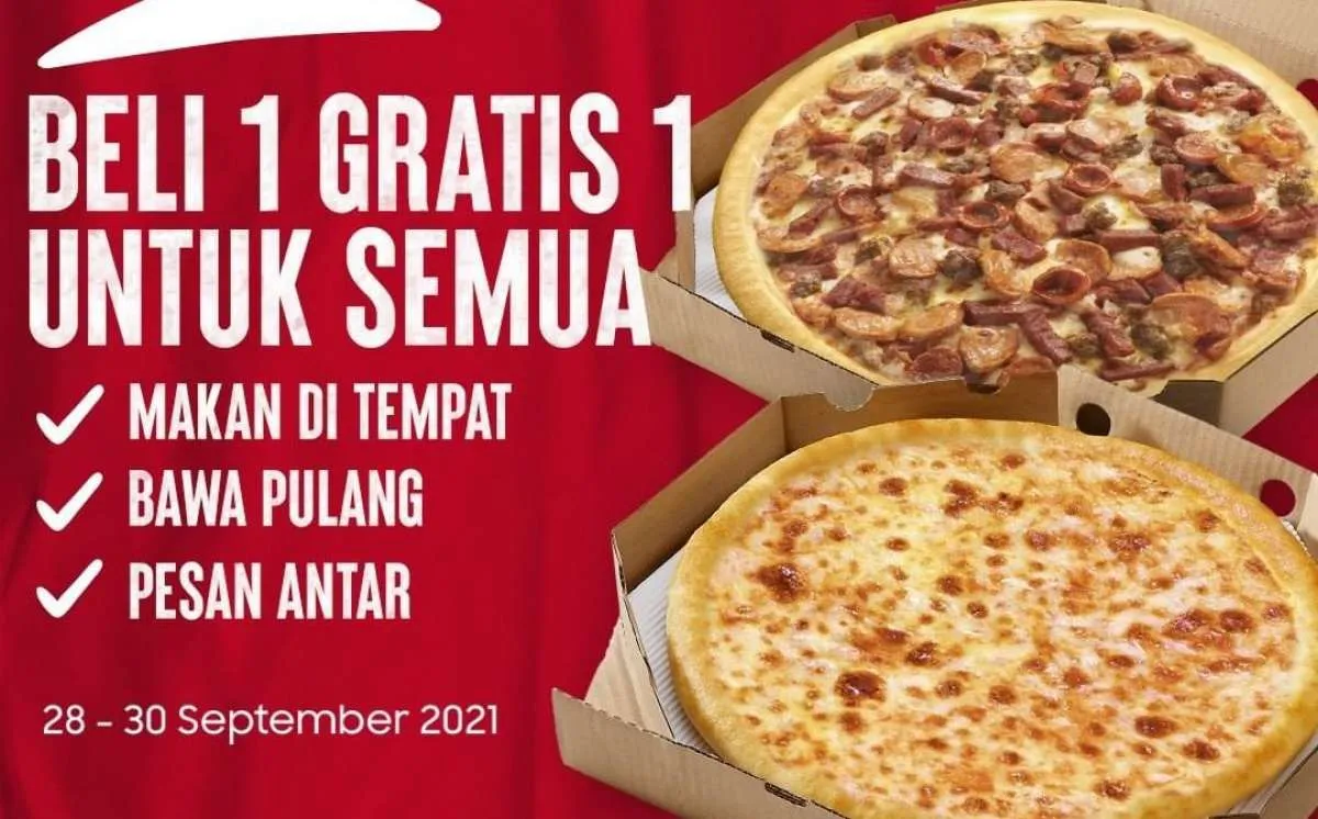 Promo Pizza Hut terbaru 28-30 September 2021, nikmati beli 1 gratis 1 untuk semua