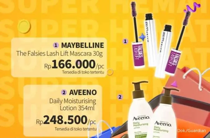 Promo Guardian Terbaru sampai 6 Agustus, Tambah Rp 1.000 Dapat 2 Maskara Maybelline