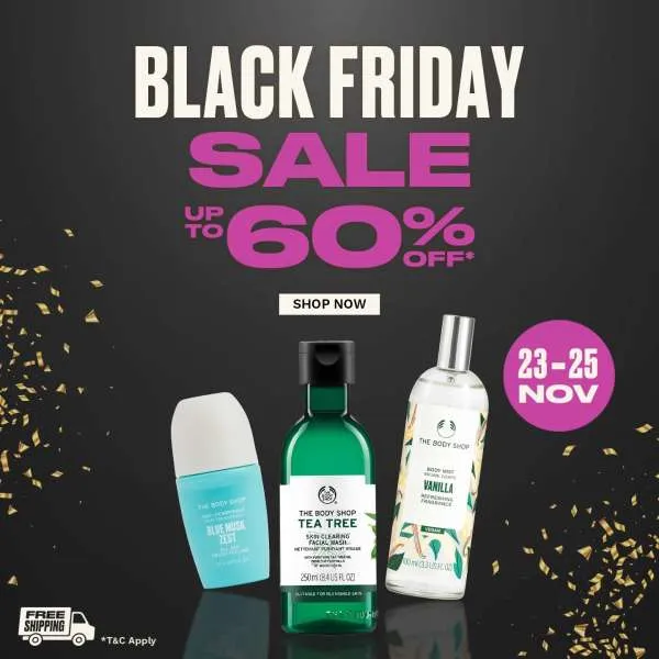 Promo The Body Shop Black Friday Sale Diskon s/d 60% Periode 23-25 November 2023