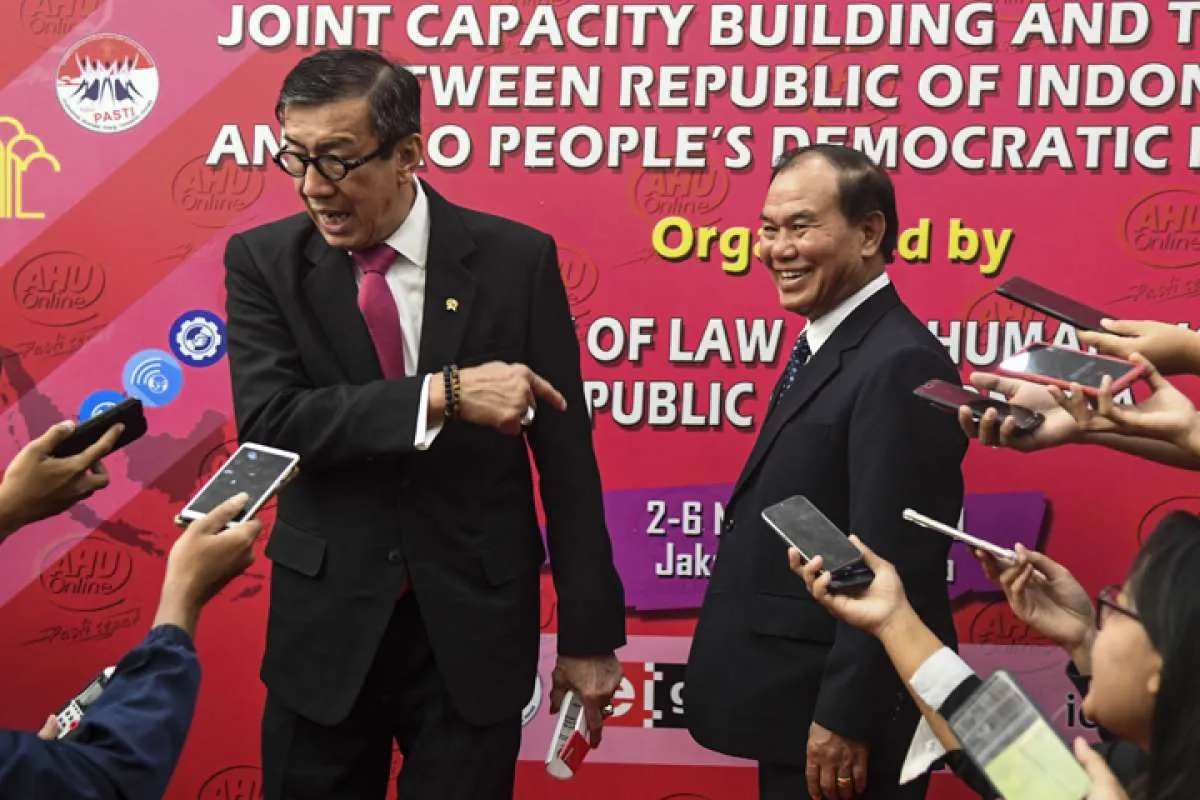 Menkumham Yasonna Laoly mengaku tak berwenang terkait Perppu KPK 