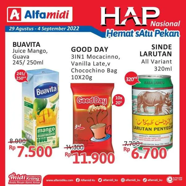 Promo Alfamidi Hemat Satu Pekan Periode 29 Agustus-4 September 2022