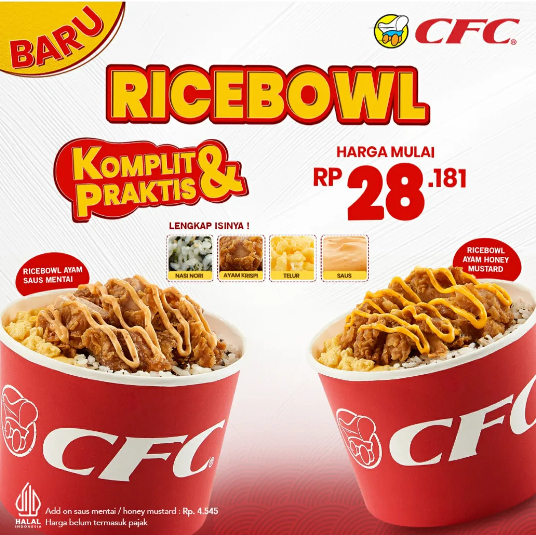 Promo CFC Indonesia, menu Rice Bowl