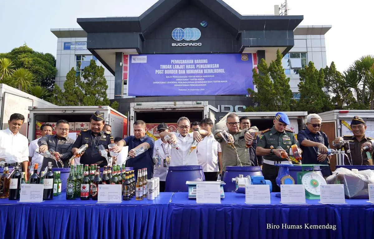 Mendag Musnahkan Minuman Beralkohol & Hasil Pengawasan Post Border Senilai Rp7 Miliar