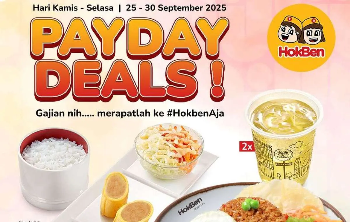 Promo HokBen Payday 25-30 September 2025, Makan Berdua Rp 31.000-an Per Orang