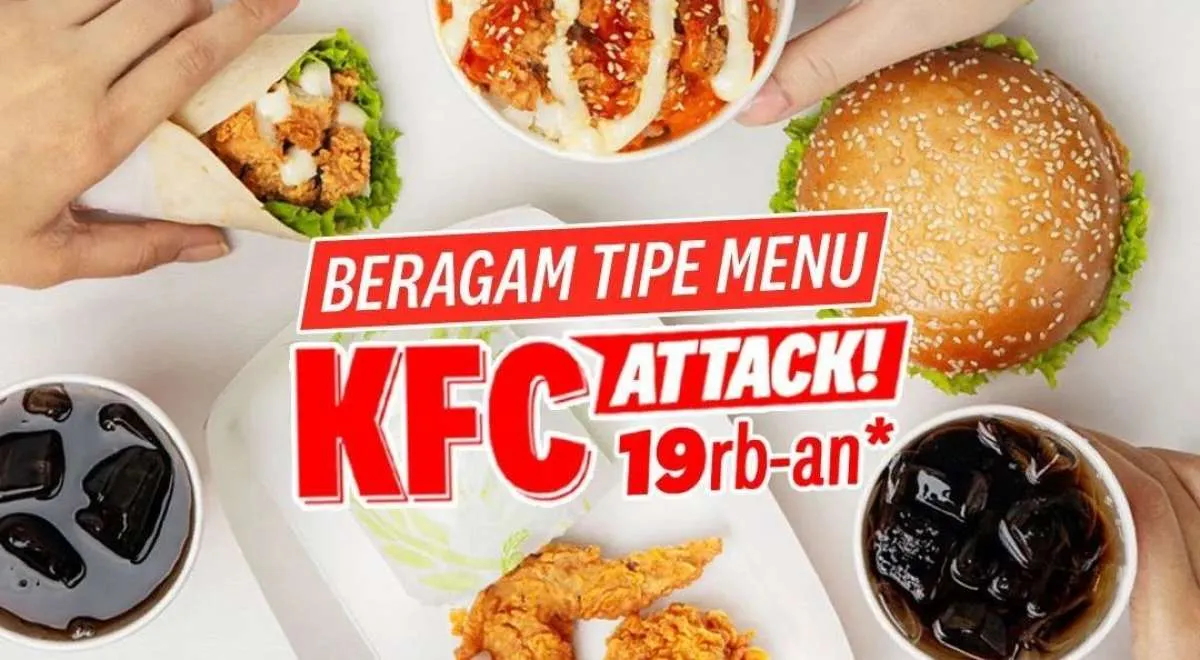Promo KFC Attack Jumat 1 September 2023, 4 Pilihan Makan Hemat di Awal Bulan Ini