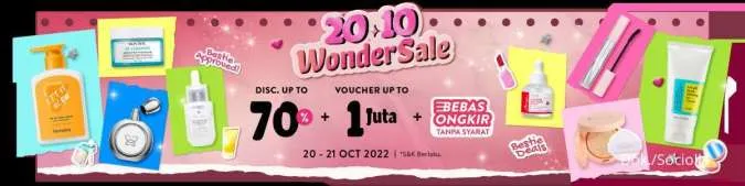 Promo Sociolla 20.10 WonderSale Periode 20-21 Oktober 2022
